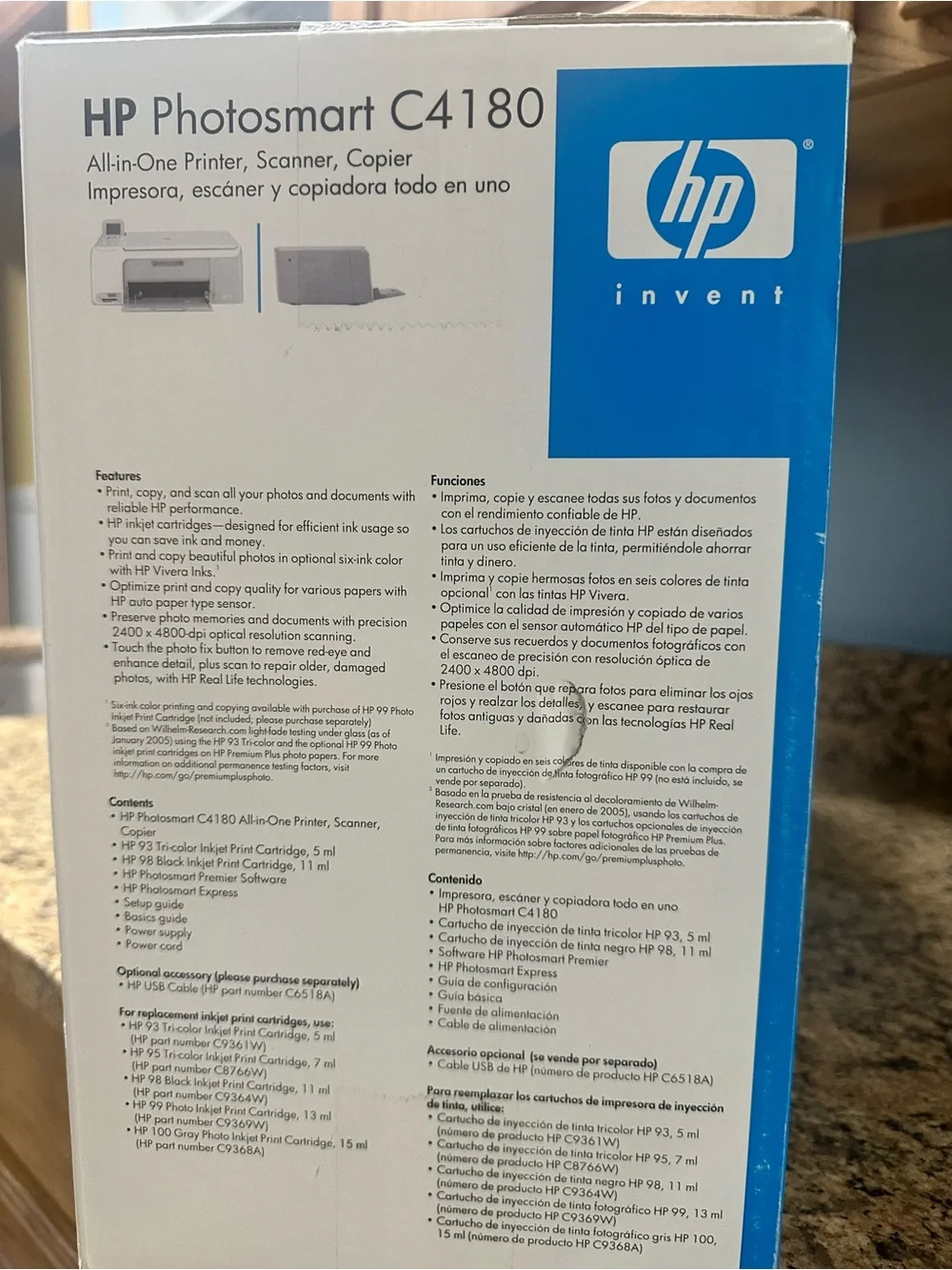 HP Photosmart C4180 All-in-One Printer -new sealed in box